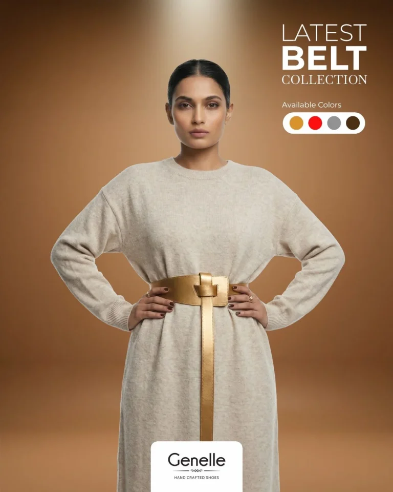 Genelle Plain Belt B05 in gold for women in Sri Lanka