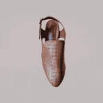 Genelle tan Box Heel Pumps (K/844) with a classic silhouette and elevated heel