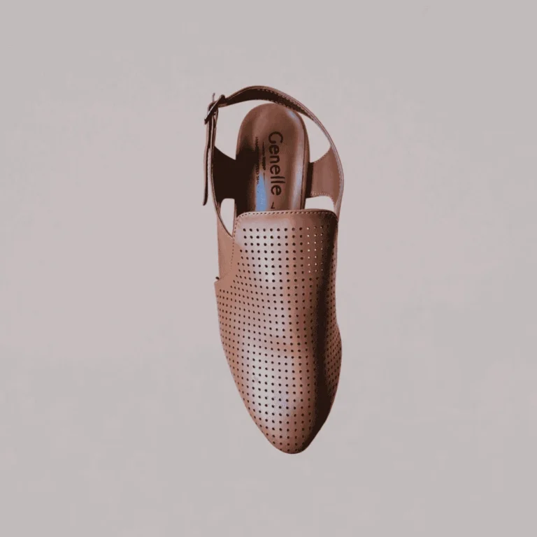 Genelle tan Box Heel Pumps (K/844) with a classic silhouette and elevated heel