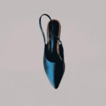 Genelle Black Slingback Heels S/971 with a sophisticated pointed design