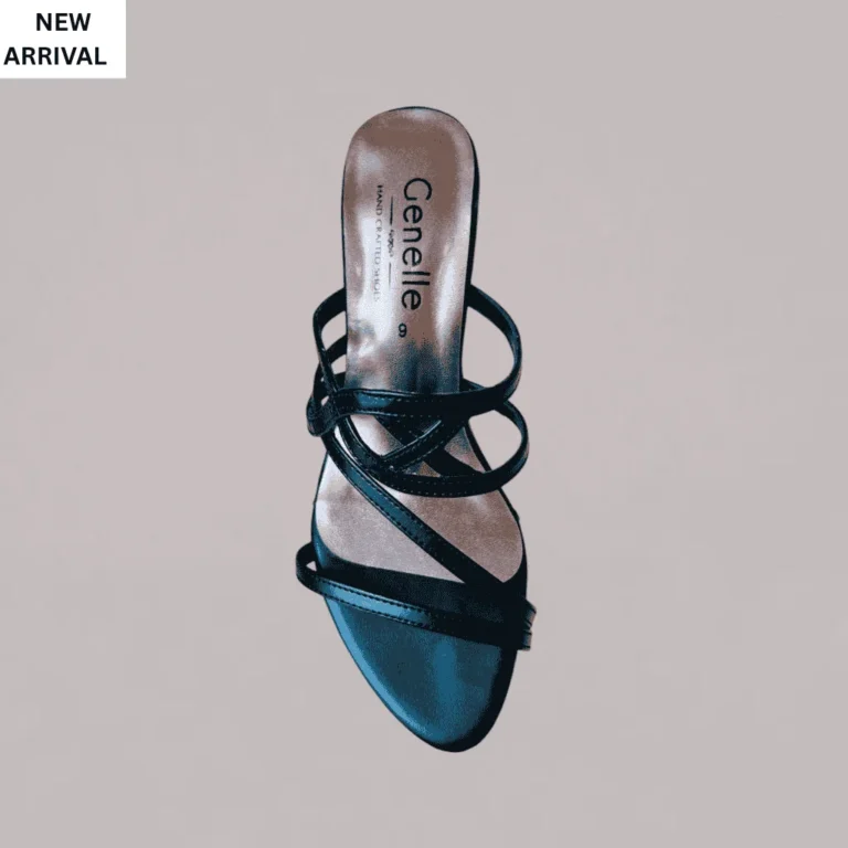 Genelle Black Slip-on Box Heel (S/978) with an elegant closed design