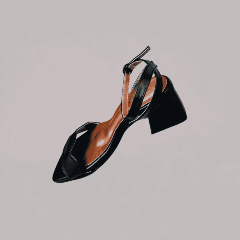 Genelle Box Heel Pumps K/862 side profile showing the heel shape and streamlined design
