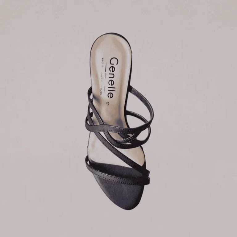 Genelle dark brown Slip-on Box Heel (S/978) with a refined finish