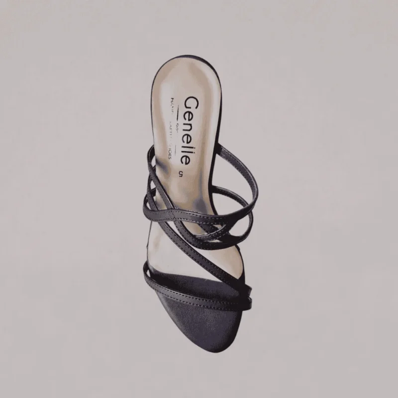 Genelle dark brown Slip-on Box Heel (S/978) with a refined finish