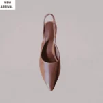 Genelle Tan Slingback Heels S/971 with an elegant pointed silhouette