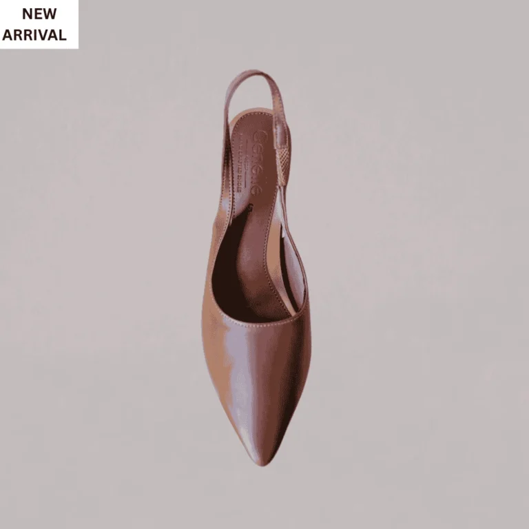 Genelle Tan Slingback Heels S/971 with an elegant pointed silhouette